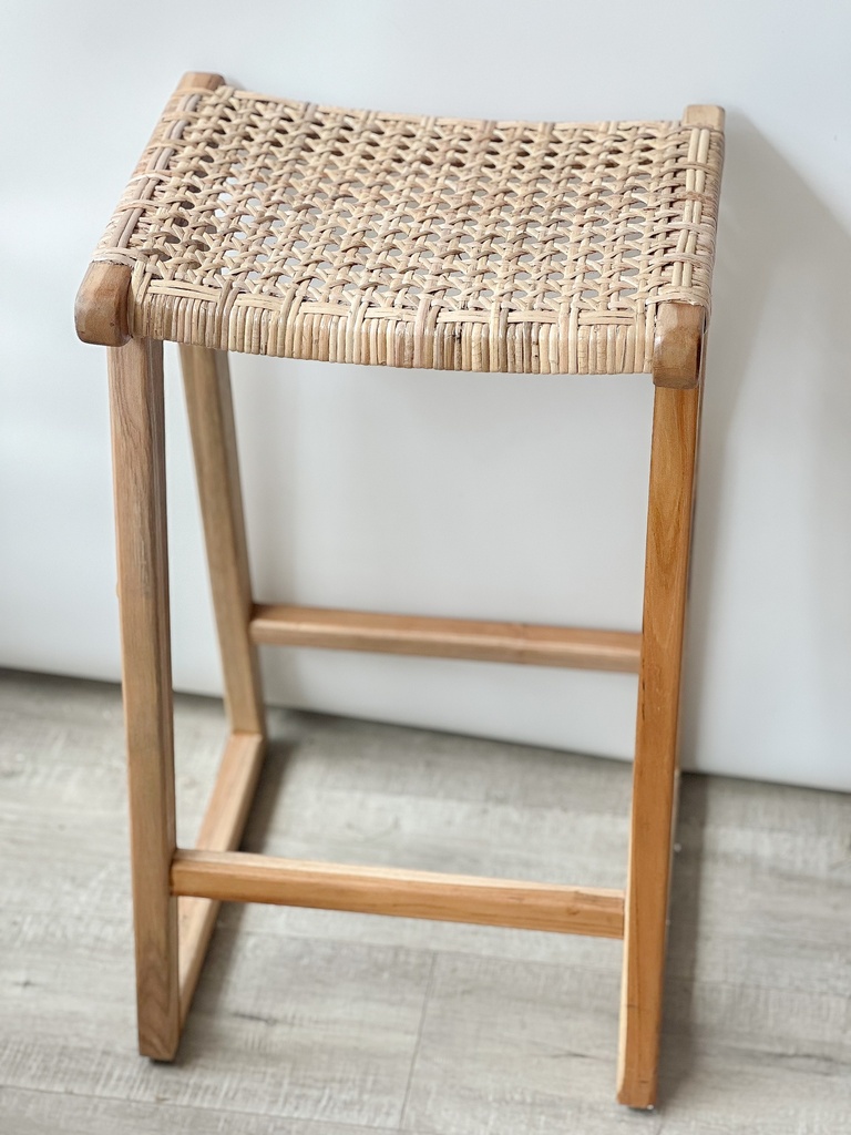 Tabouret haut en teck