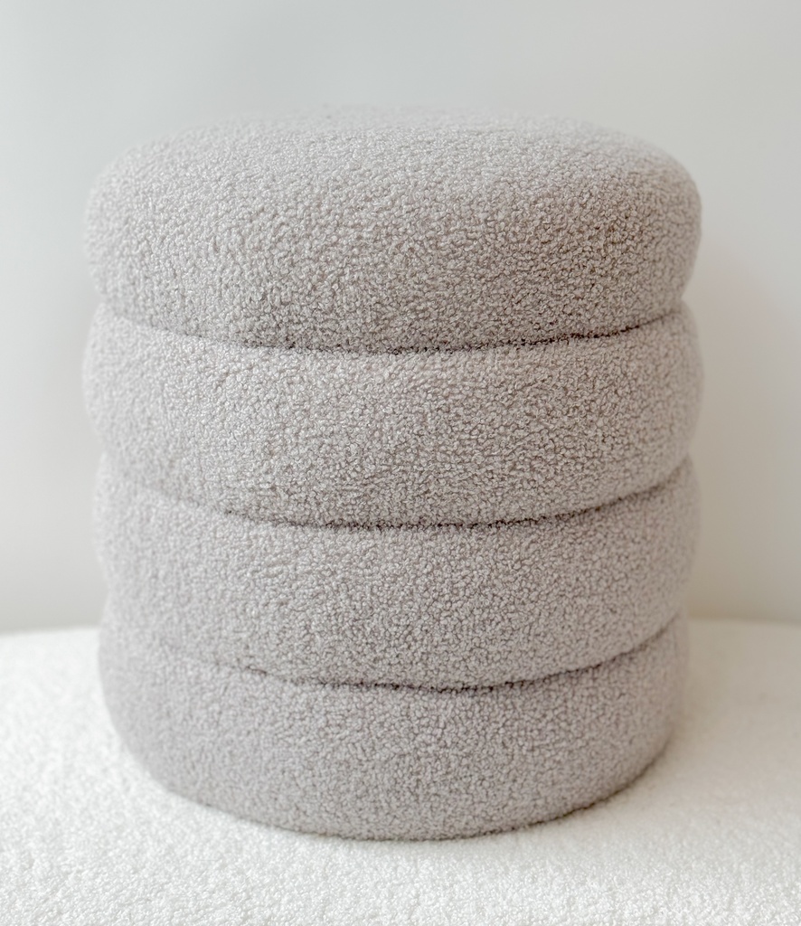 Pouf teddy Gris