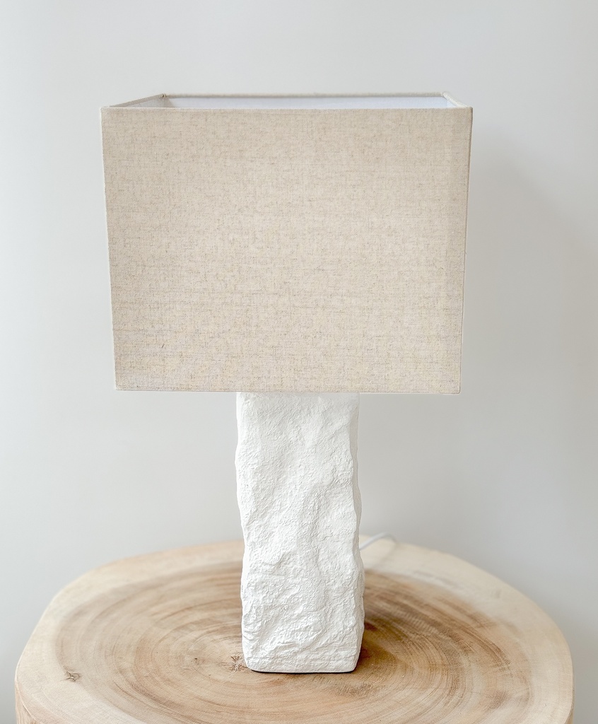 Lampe en céramique Blanche et Beige