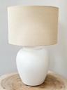 Lampe ronde L Blanche et Beige