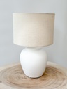 Lampe ronde M Blanche et Beige