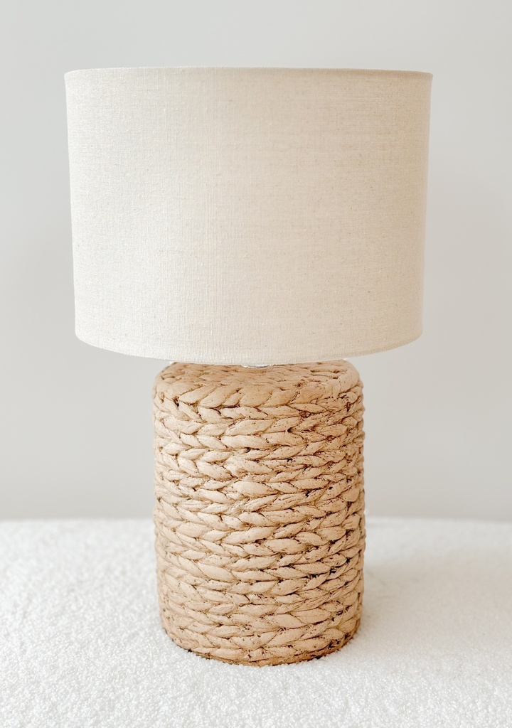 Lampe tressée Beige
