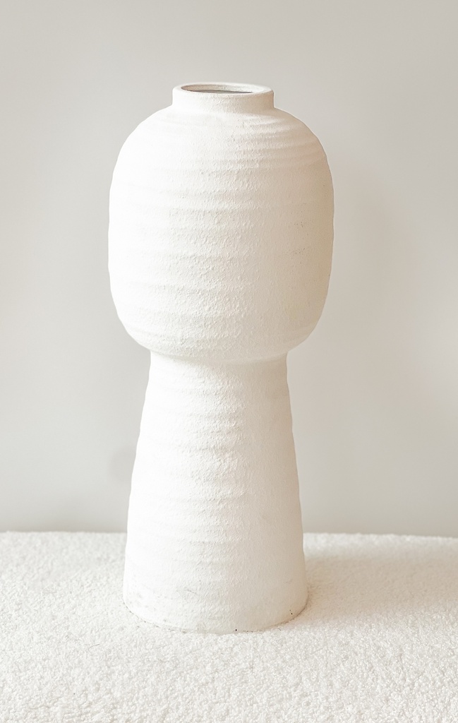 Vase Clara blanc L
