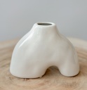 Vase Stella Blanc brillant