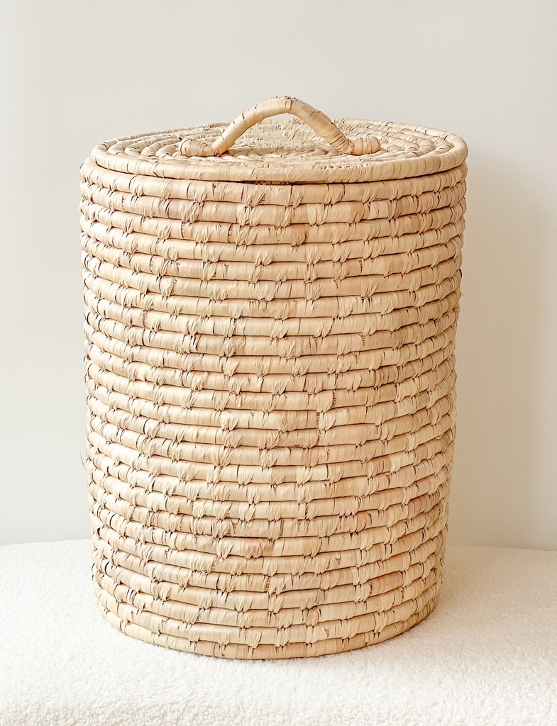 Panier avec couvercle rond