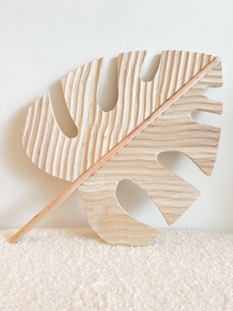 Feuille en bois décorative