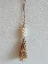 Collier coquillage blanc et raphia