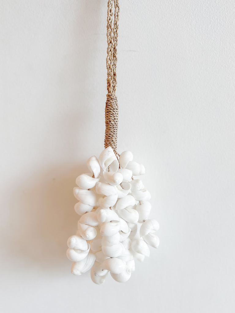 Collier coquillage blanc 