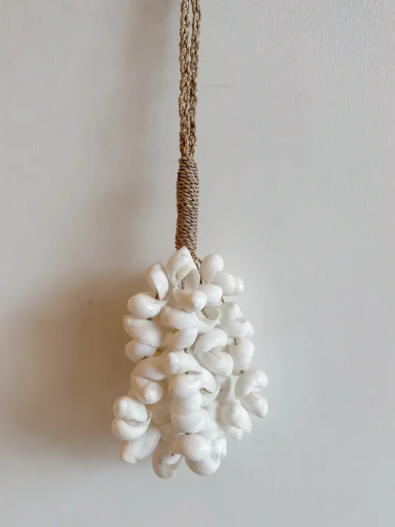 Collier coquillage blanc 