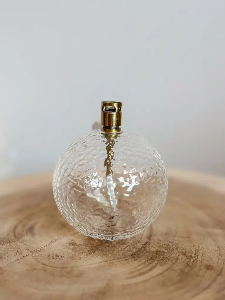Lampe à huile sphère matelassée