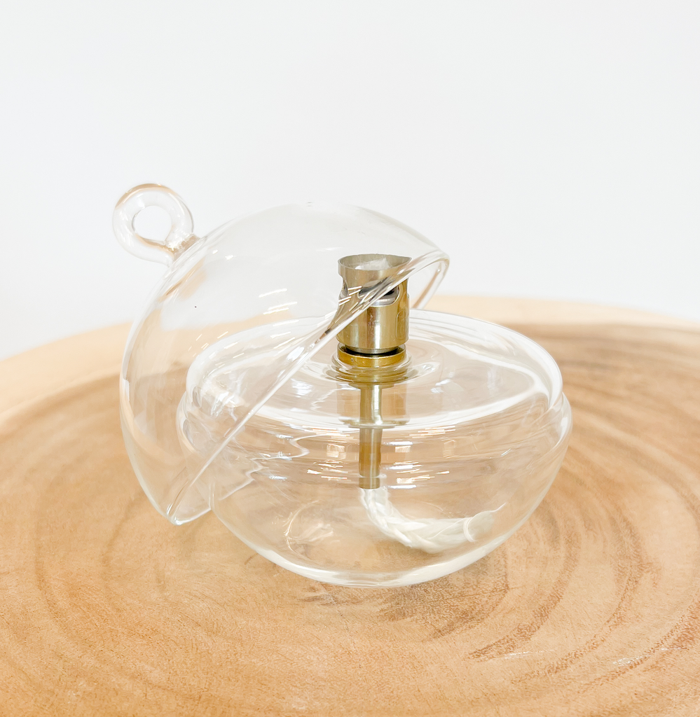 Lampe à huile sphère couvercle