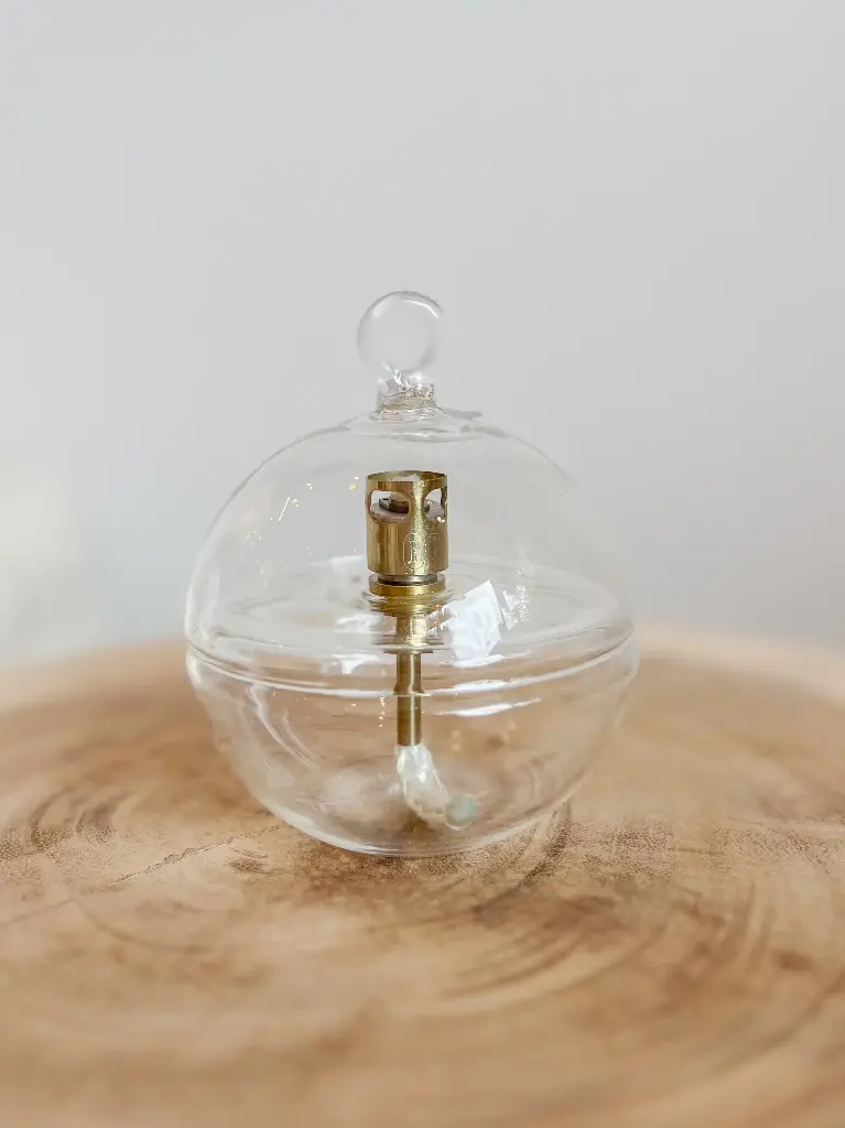 Lampe à huile sphère matelassée