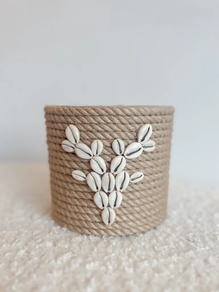 Bougie Maya customisée cerf couillages