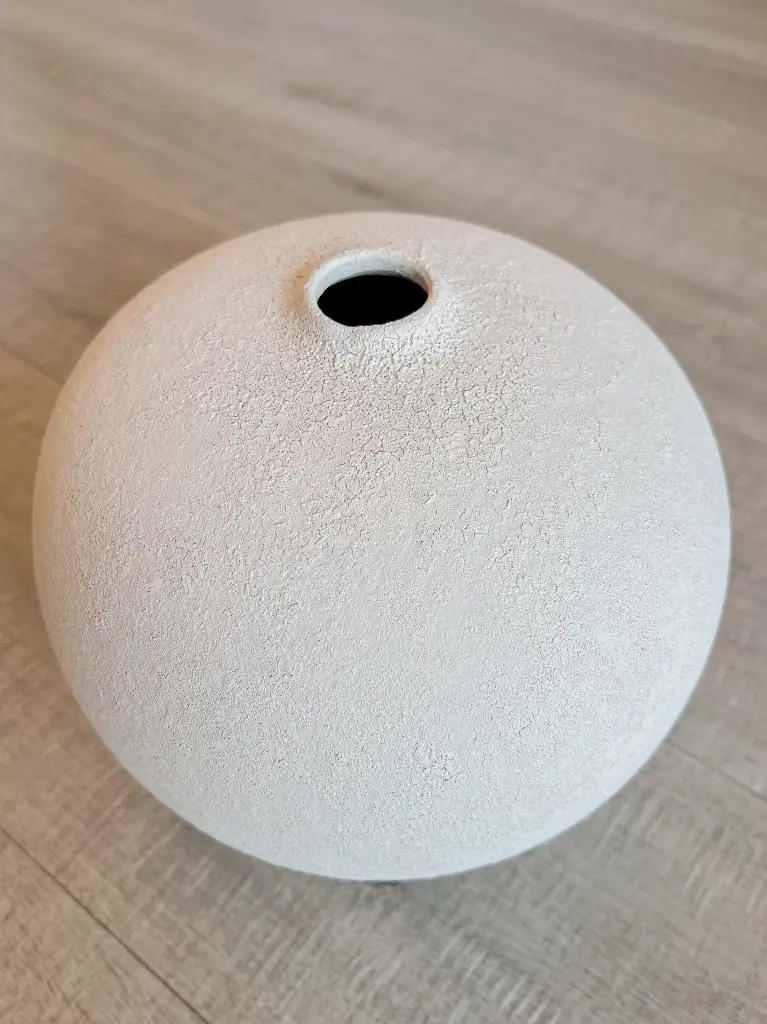 Vase Lana beige texturé
