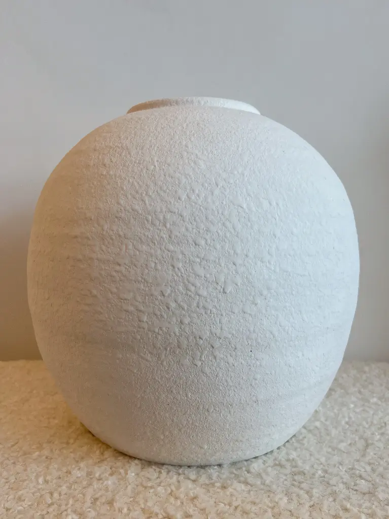 Vase Léa rond blanc