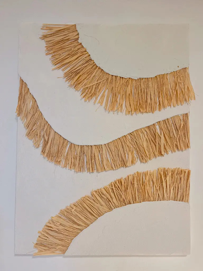 Duo de tableau blanc et raphia