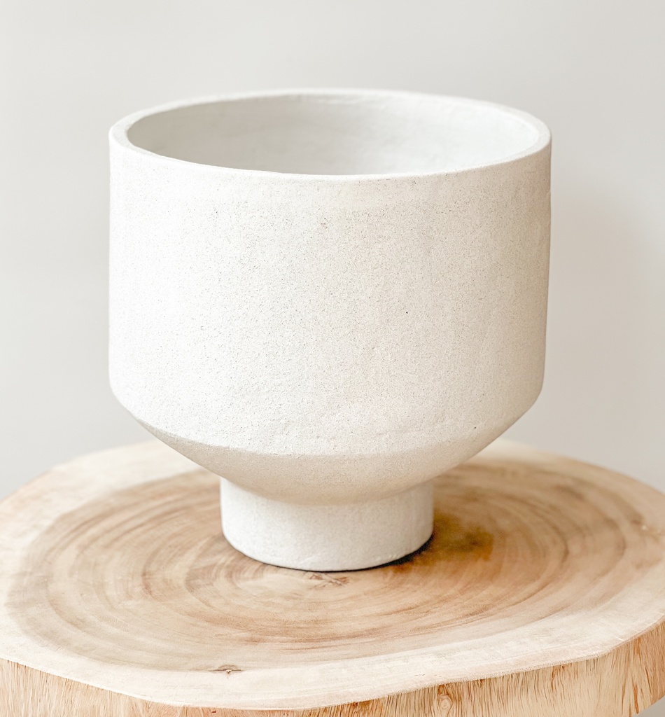 Cache pot Paola beige & gris