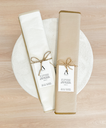 Dessous assiettes en lin blanc