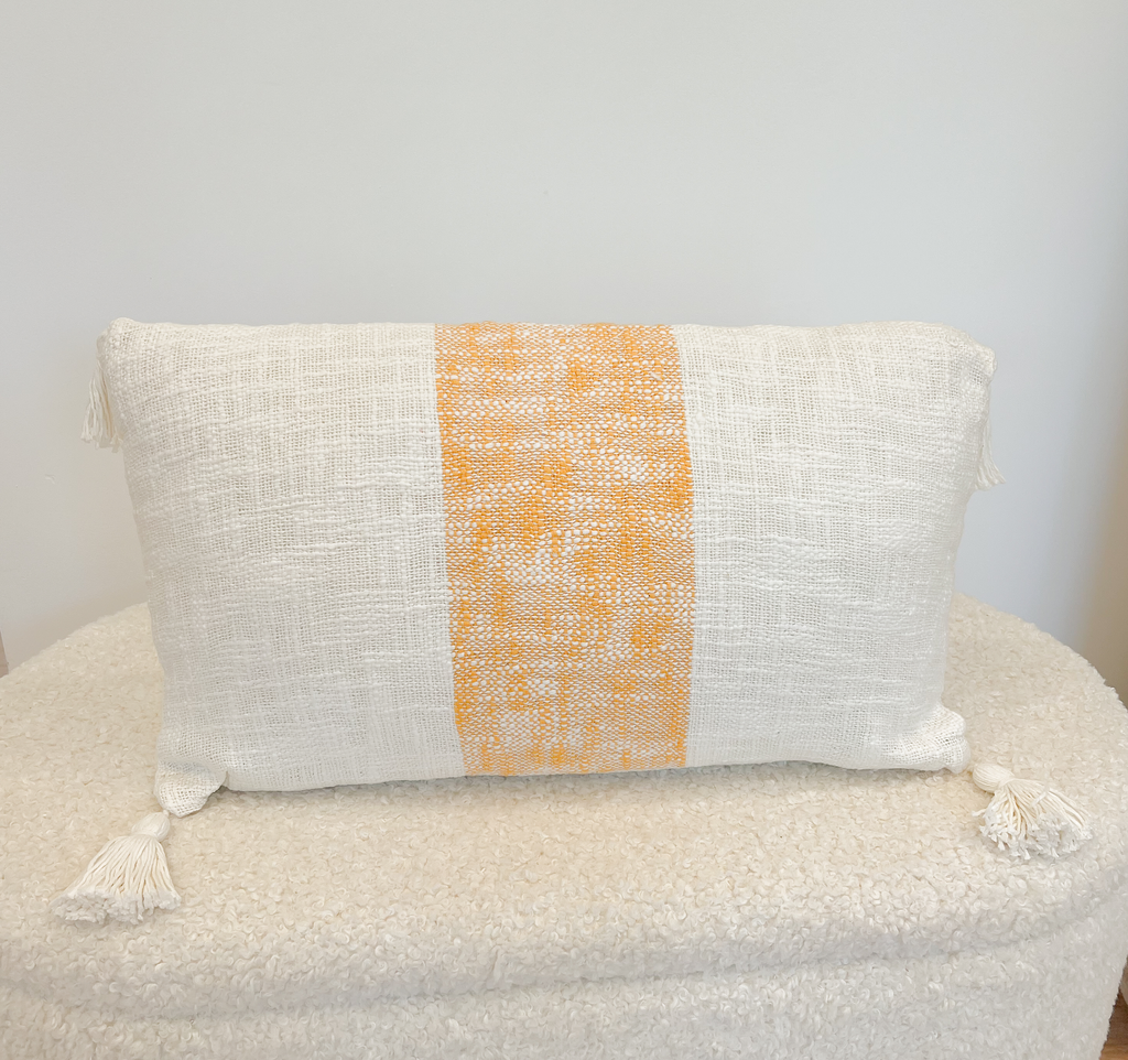 Coussin ligne centrale orange