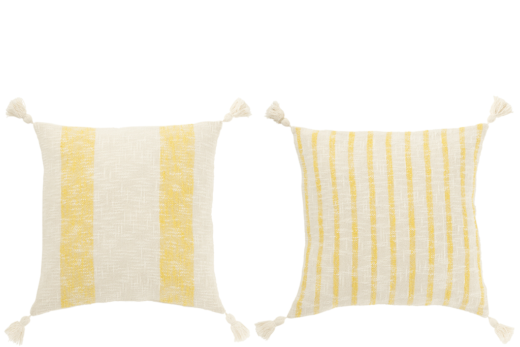 Coussin ligne jaune