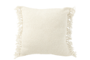 Coussin frange beige