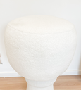 Pouf teddy blanc