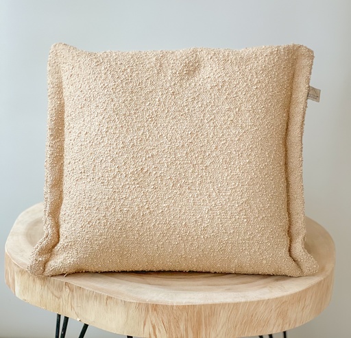 Coussin teddy brun clair