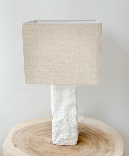 Lampe en céramique Blanche et Beige