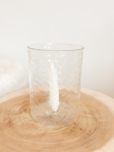 Bougeoir matelassé en verre