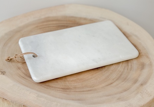 Planche en marbre rectangle Blanche