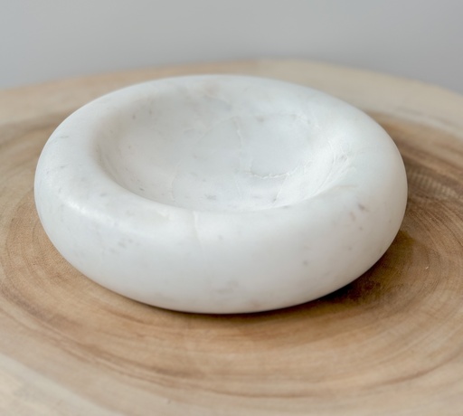 Plateau en marbre S Blanc