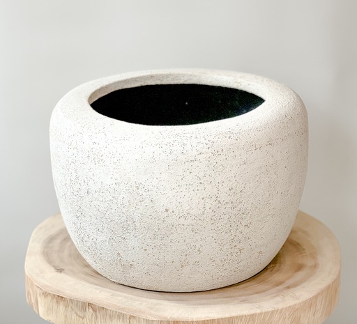 Cache pot Flora beige & gris