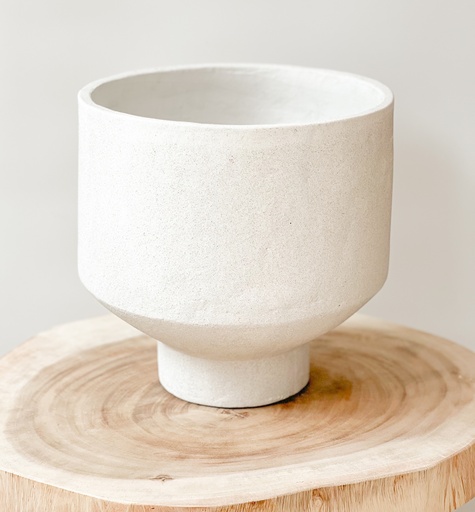 Cache pot Paola beige & gris