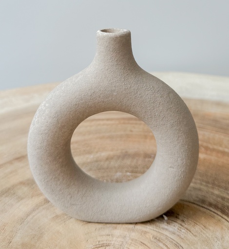 Vase Mina taupe & beige