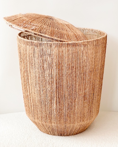 Panier allongé en jute naturel M