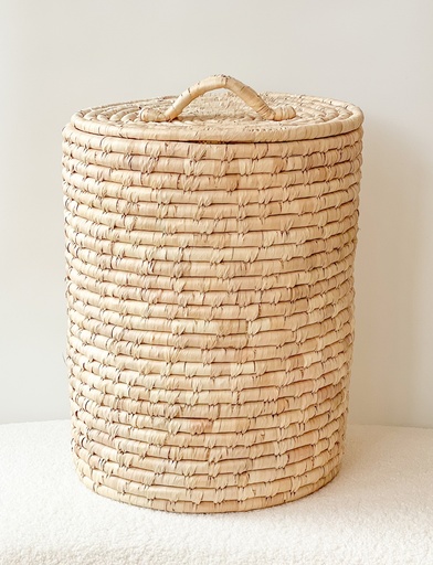 Panier avec couvercle rond