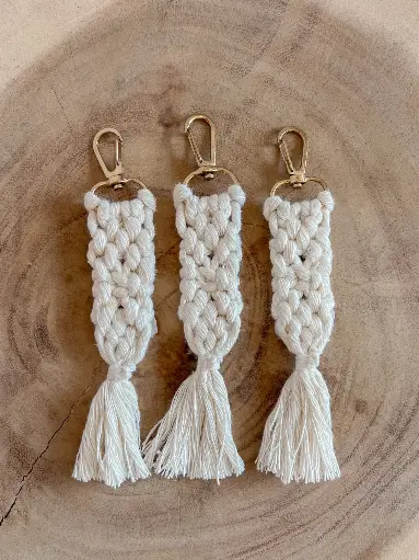 Porte clef macramé