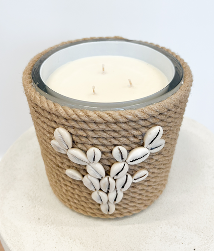 Bougie Maya customisée cerf couillages