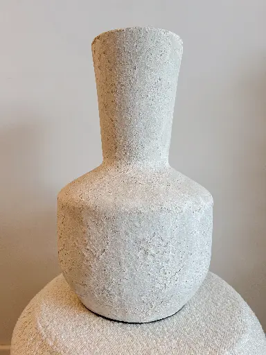 Vase Lara beige et gris