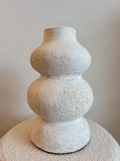 Vase Laura beige et gris