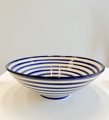 Grand plat à salade bleu