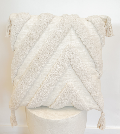 Coussin blanc cassé