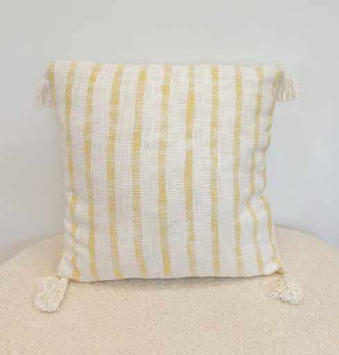 Coussin ligne jaune