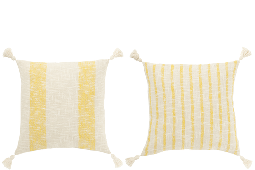 Coussin ligne jaune