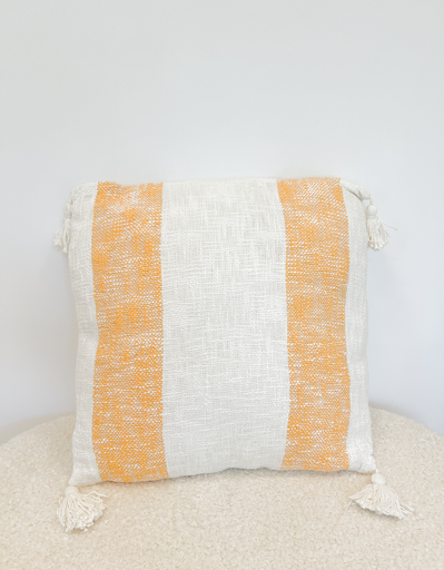 Coussin grosse ligne orange
