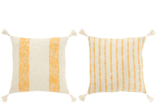 Coussin grosse ligne orange