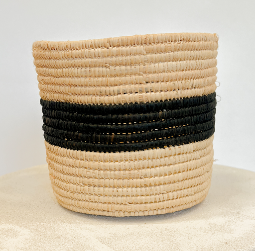 Panier bougie Maya Collection grosse ligne noir M